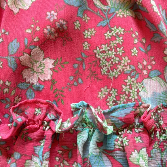 Size 8 Janie and Jack lined chiffon tiered floral sleeveless dress - Picture 10 of 10